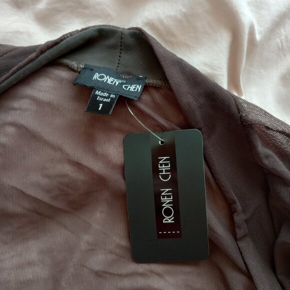 Ronen Chen NWT Designer Minimalist Sheer Mesh Tie Front Fairycore Cardigan - Picture 2 of 8